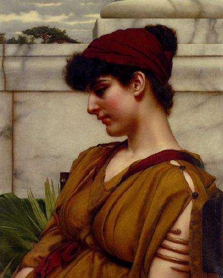 John William Godward A Classical Beauty In Profile China oil painting art